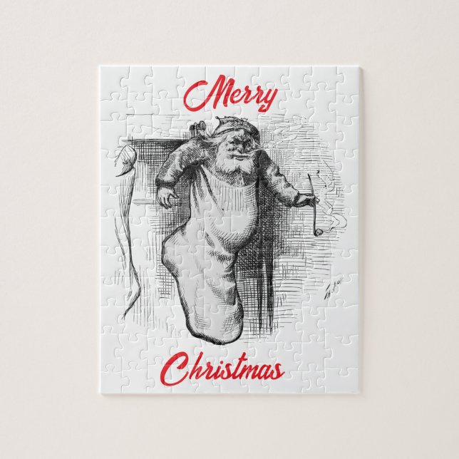 A Stocking Full (1879) by Thomas Nast.  Jigsaw Puzzle (Vertical)