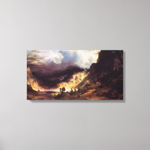 A storm in the Rock Mountains, Bierstadt Albert Canvas Print