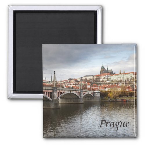 A stormy day in Prague souvenir photo Magnet