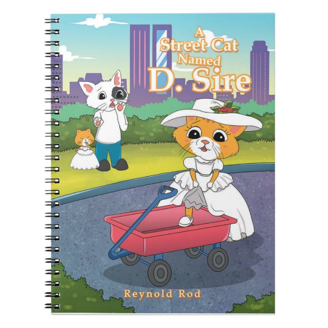 A Street Cat Named D. Sire Spiral Notebook (Front)