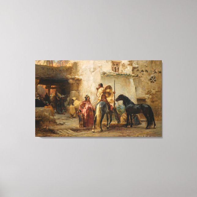 A street in Algeria from the 1800s. Canvas Print (Front)