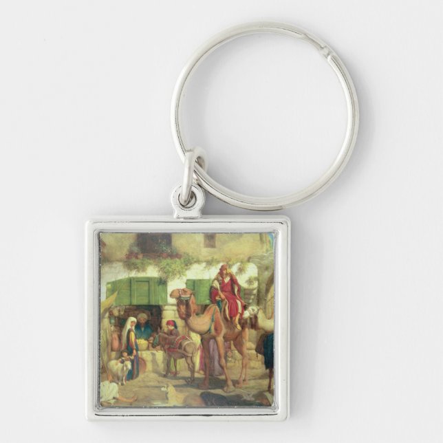 A Street in Jerusalem, 1867 Keychain (Front)