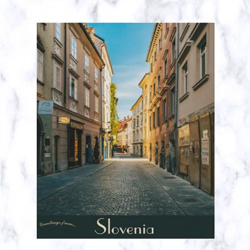 A Street in Ljubljana Slovenia Postcard