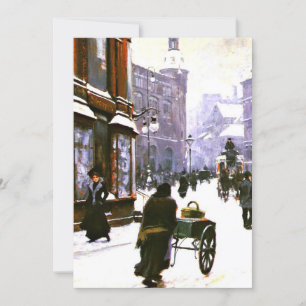 A Street Scene in Winter, Copenhagen Card