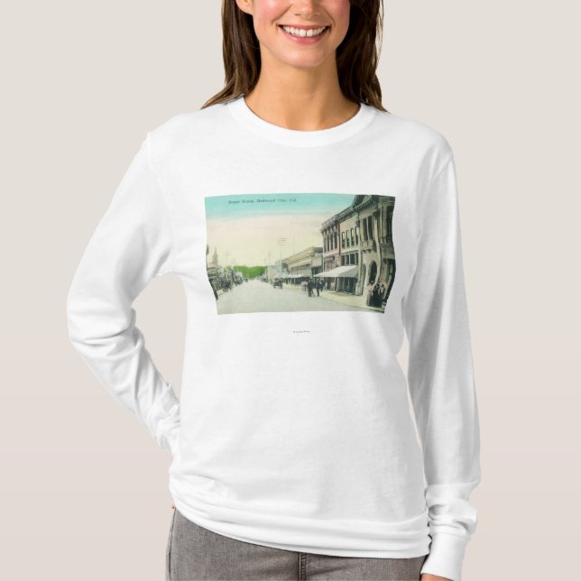 A Street SceneRedwood City, CA T-Shirt (Front)