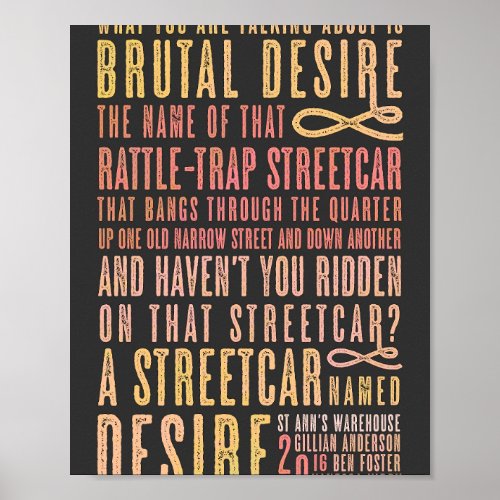 A Streetcar Named Desire Quote 1 Poster