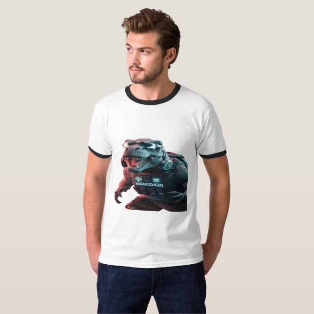 A striking photograph of a menacing T-Rex, showcas T-Shirt (Front Full)