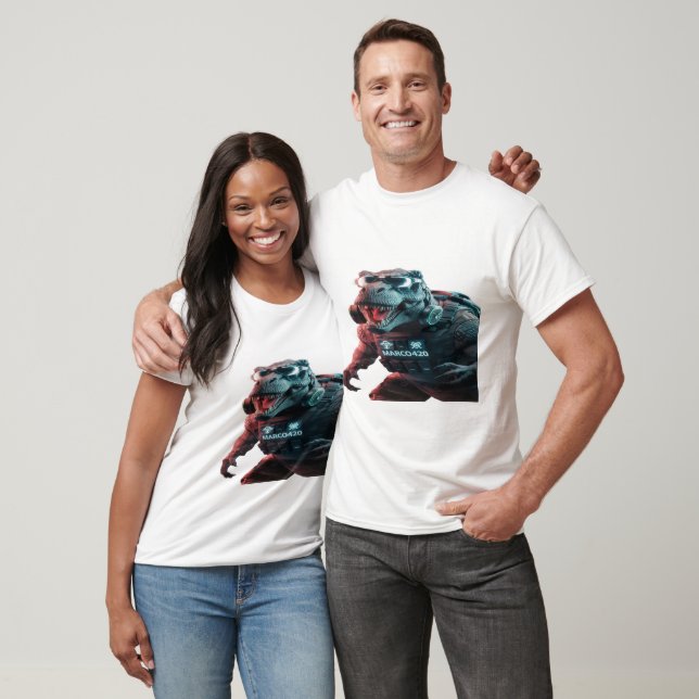 A striking photograph of a menacing T-Rex, showcas T-Shirt (Unisex)