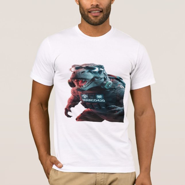 A striking photograph of a menacing T-Rex, showcas T-Shirt (Front)