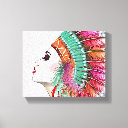 A Striking Tribal Girl in Wild Beauty Tote Bag Canvas Print