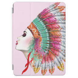 A Striking Tribal Girl in Wild Beauty Tote Bag iPad Air Cover