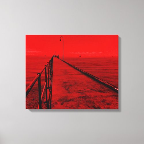 A stroll along the pier at the seaside  canvas print