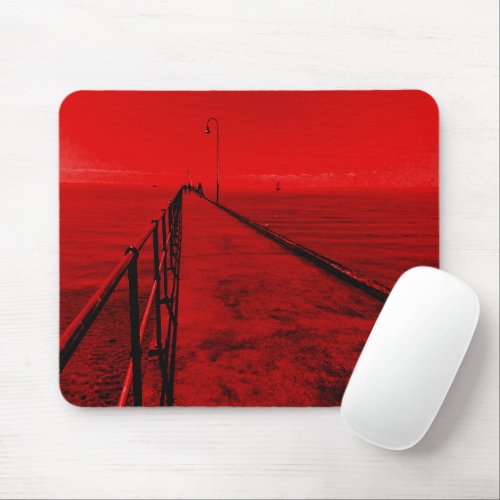 A stroll along the pier at the seaside  mouse pad