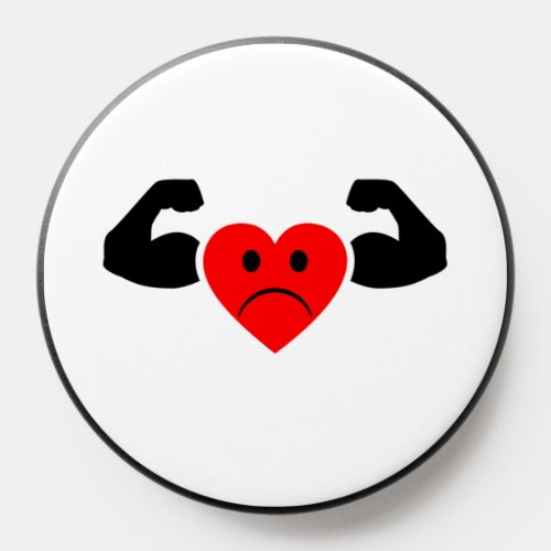 A strong heart is a healthy heart design sad PopSocket