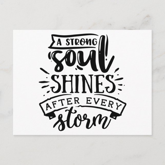 A strong soul shines after announcement postcard (Front)