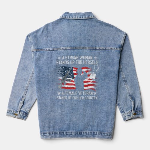 A Strong Woman Stands Up For Herself  Denim Jacket