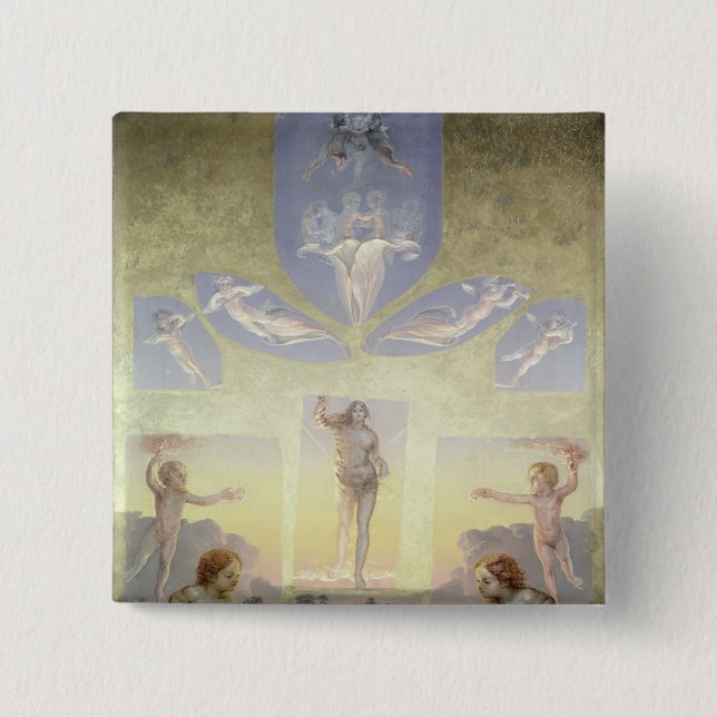 A study for the second version of 'The Pinback Button (Front)