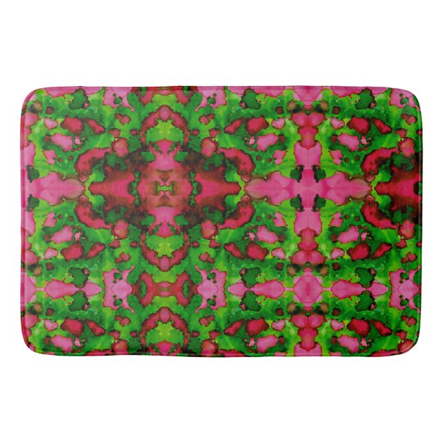 A Study in Pink & Green Bath Mat (Front)