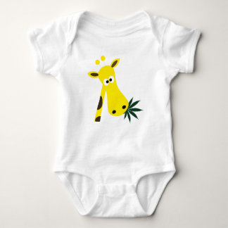 A stunned giraffe baby bodysuit