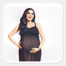 A Stunning and Glamorous Pregnant Woman
