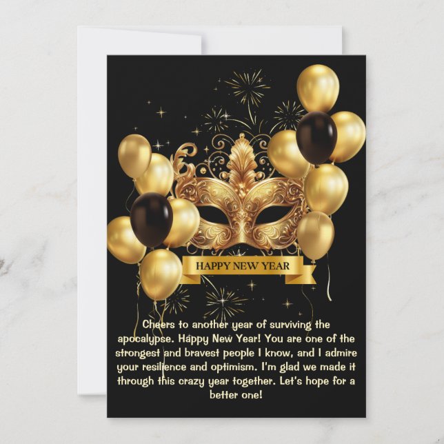 A STUNNING AND SOPHISTICATED NEW YEAR’S HOLIDAY CARD (Front)