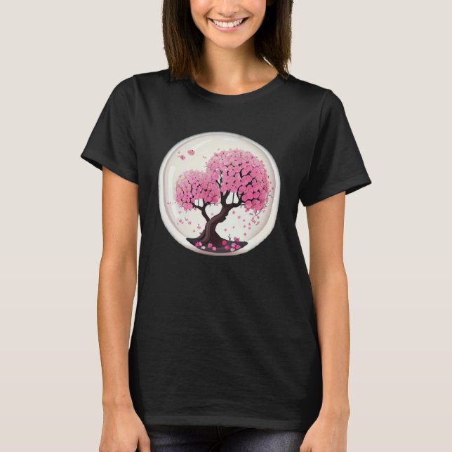 A Stunning and Symbolic Cherry Blossom T-Shirt (Front)
