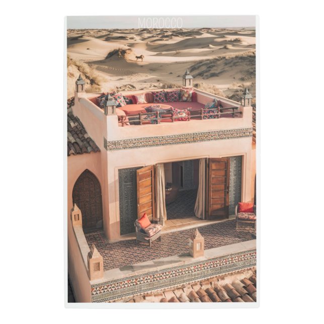 A stunning and vibrant Moroccan house Metal Print (Front)