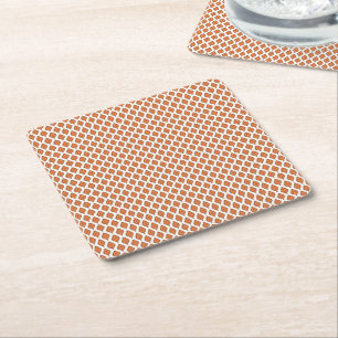 a Stunning Black White Geometric Pattern Design Square Paper Coaster