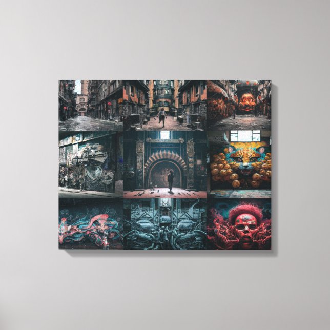 A stunning compilation of street art graffiti pict canvas print (Front)