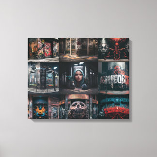 A stunning compilation of street art graffiti pict canvas print