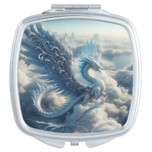 A Stunning Dragon Surrounded by Clouds Compact Mirror