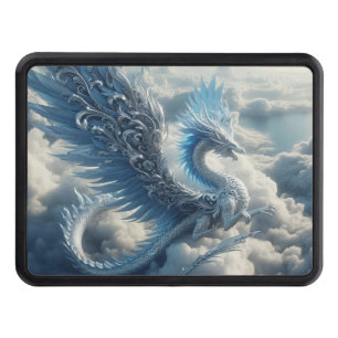 A Stunning Dragon Surrounded by Clouds Hitch Cover