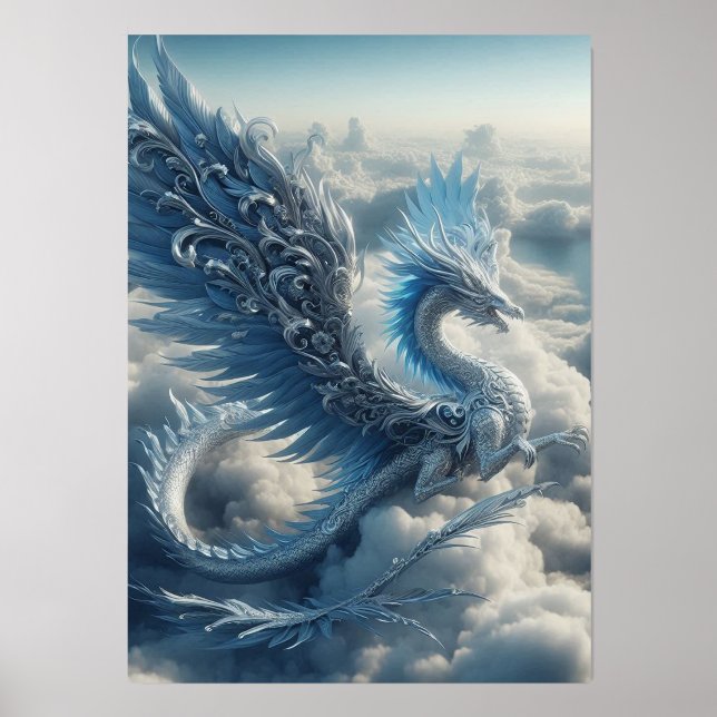 A Stunning Dragon Surrounded by Clouds  Holder (Front)