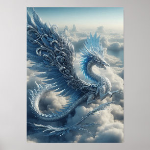 A Stunning Dragon Surrounded by Clouds Holder