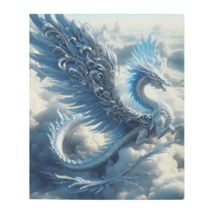 A Stunning Dragon Surrounded by Clouds Metal Print