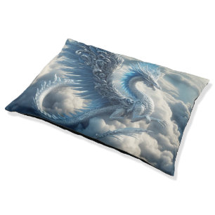 A Stunning Dragon Surrounded by Clouds Pet Bed