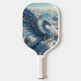 A Stunning Dragon Surrounded by Clouds Pickleball Paddle