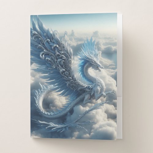 A Stunning Dragon Surrounded by Clouds  Pocket Folder