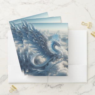 A Stunning Dragon Surrounded by Clouds Pocket Folder