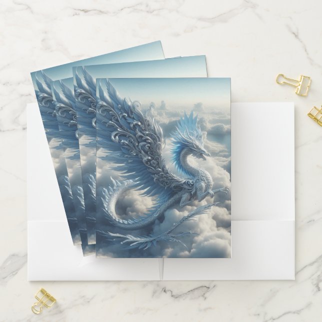 A Stunning Dragon Surrounded by Clouds  Pocket Folder (In Situ)