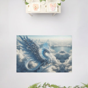 A Stunning Dragon Surrounded by Clouds Rug