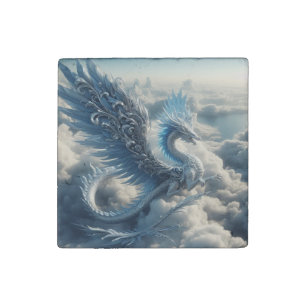A Stunning Dragon Surrounded by Clouds Stone Magnet