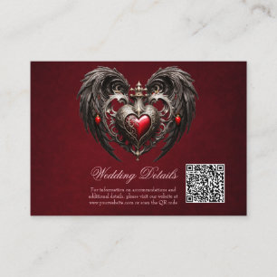 A stunning gothic heart  enclosure card