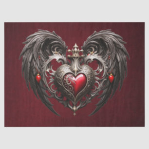 A stunning gothic heart tissue paper