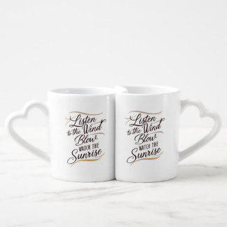 A stunning piece of word art featuring a harmon coffee mug set