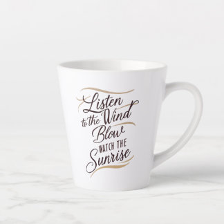 A stunning piece of word art featuring a harmon latte mug