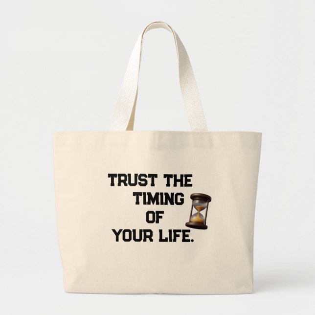 A stylish and motivational large tote bag (Front)