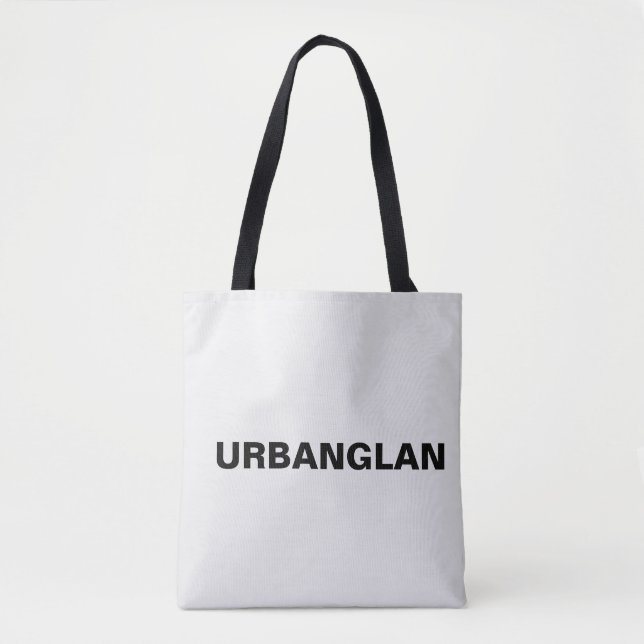 A stylish beg which has URBANGLAN font design  Tote Bag (Front)