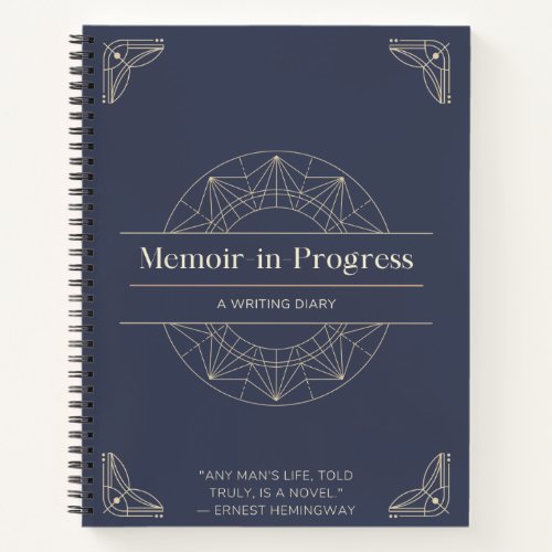 A stylish diary to begin your memoirs and thoughts notebook