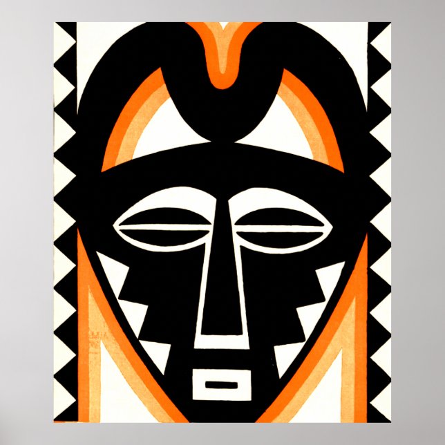 A Stylized Abstract Nigro Face Poster (Front)